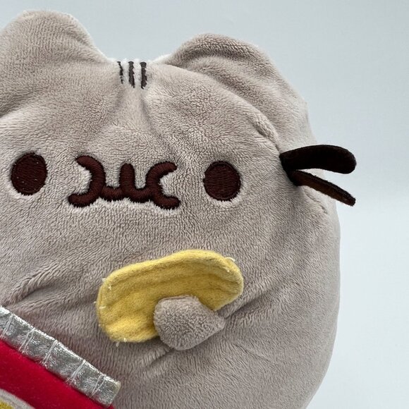 Pusheen Potato Chip Plush Stuffy stuffie 8" gray cat kitty kitten lovey soft squ - Picture 2 of 12